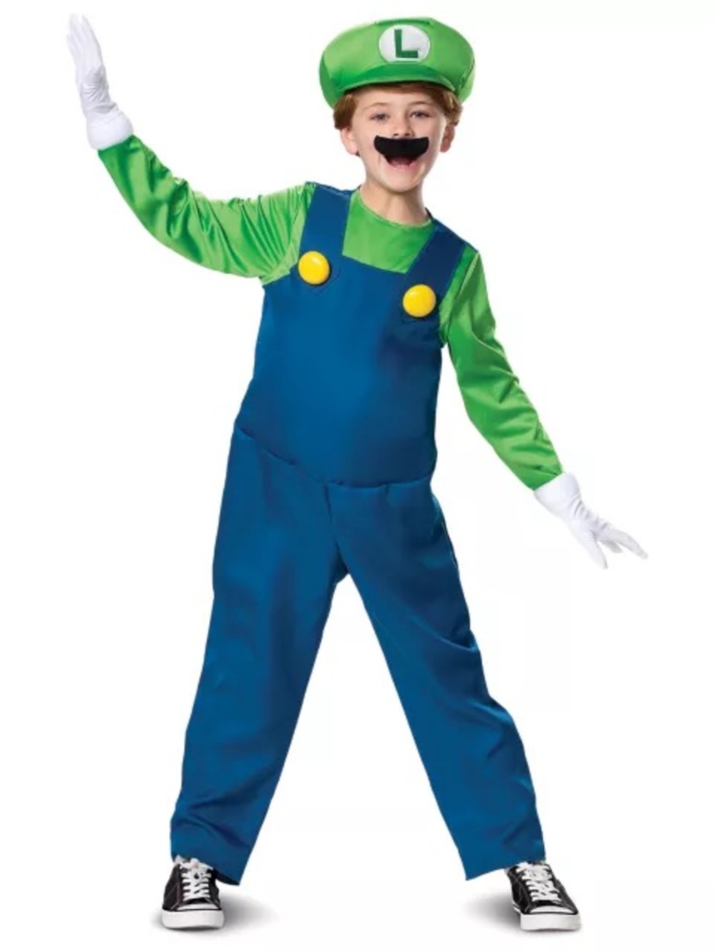 Super Mario Luigi Kids Costume, youth 7-8